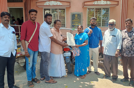 Satisfied customers with team